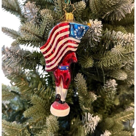 Christopher Radko Patriotic Revolutionary Soldier Flag Colors Freedom Ornament - Picture 4 of 10